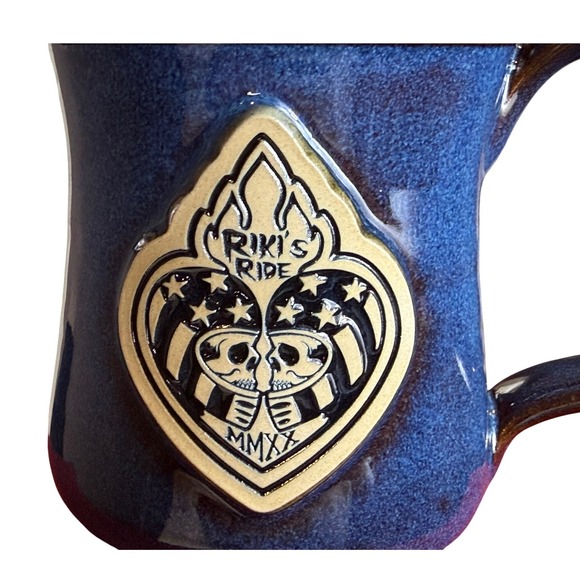 Limited Edition Riki's Ride Deneen Pottery Mug 96/100 Signed Riki & Lea - Picture 3 of 7
